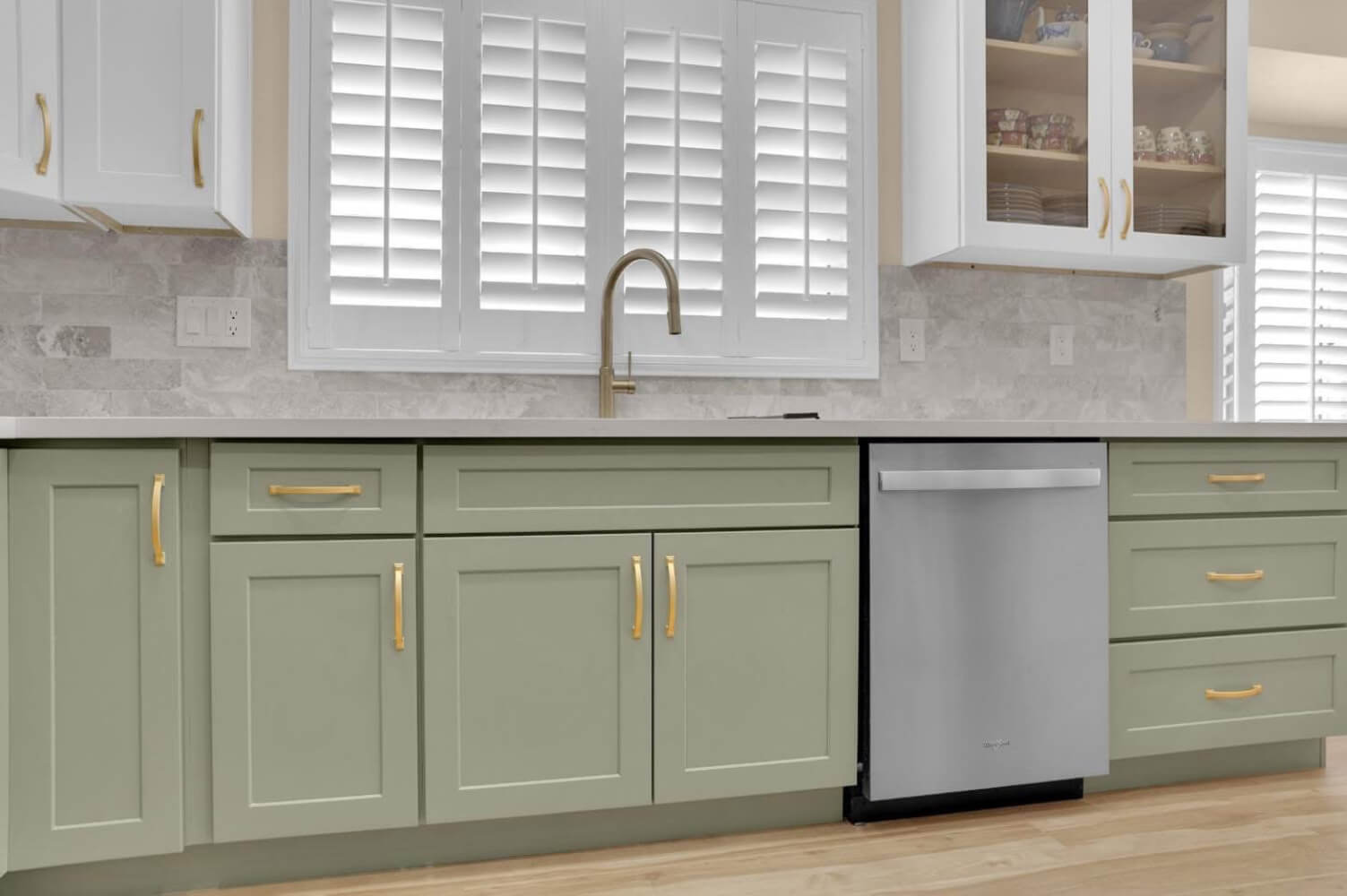 Kitchen Cabinets Design Green Shaker